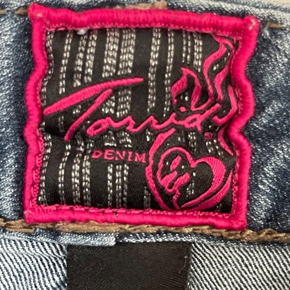 Torrid Vintage Denim Jean Skirt Women's Size 12 Medium Wash Button Pockets - Picture 3 of 5